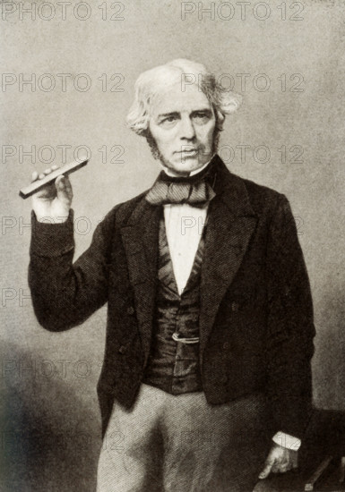 Michael Faraday (1791-1867) was an English chemist and physicist—one of the most significant ever. He is renown for his experiments in electricity and magnetism. Named for him: Faraday's law of induction, Faraday wheel, Faraday paradox and many others.