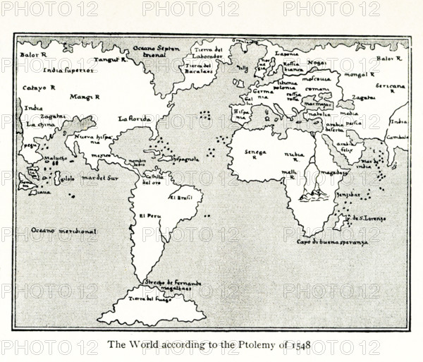 This map by Giacomo Gastaldi (c 1500 – c 1565) was an important Italian cartographer. He is known for his 1548 publication of Ptolemy's Geography, the work in which this map appeared..