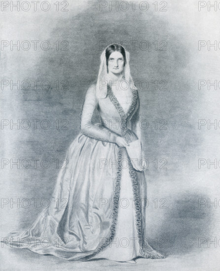 Charlotte Cushman (1816-1876)  was an American stage actress. Here she is dressed as one of her contemporary rivals - Mrs. Emma Waller (1819-1899), who was an English actress who won fame in the United States.