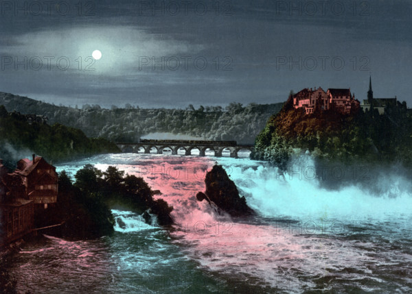 Rhine Falls At Night