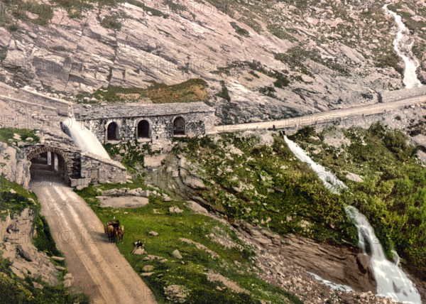 A Cold Water Gallery At The Simplon Pass In The Valais In Switzerland / Simplon Pass