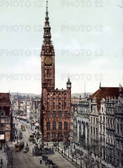 Langenmarkt With Town Hall And Stock Exchange