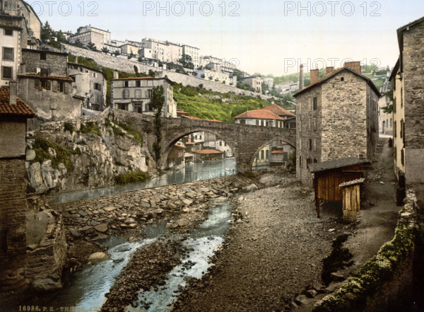 General view, France, Historical, digitally restored reproduction from an original from the 19th century.