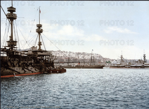 Harbor With Warships