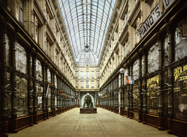 The Arcade, circa 1895, Historical, digitally restored reproduction from a 19th century original.