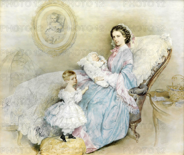 Empress Elisabeth With Her Children