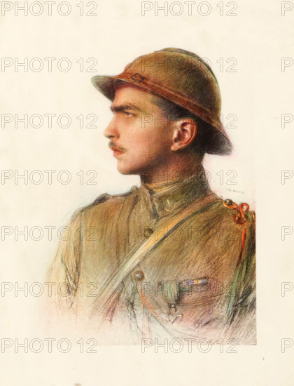 The Allies in World War I, France, soldier of the Foreign Legion, historical, digitally restored reproduction from an original from the 19th century.