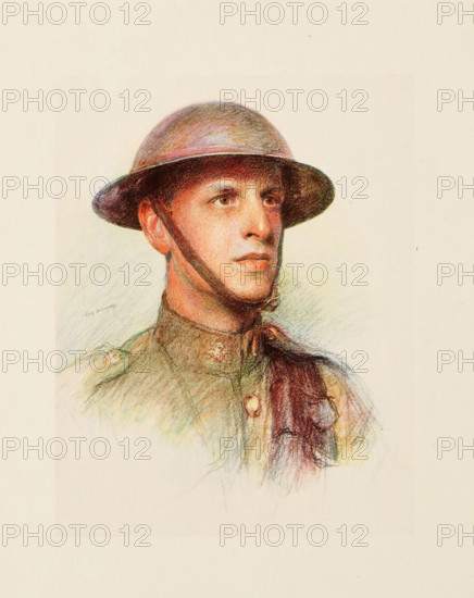 The Allies in the First World War, British Empire, Corporal of Artillery, GW Kimberley, from Hampstead, London, Historical, digitally restored reproduction from an original from the 19th century.