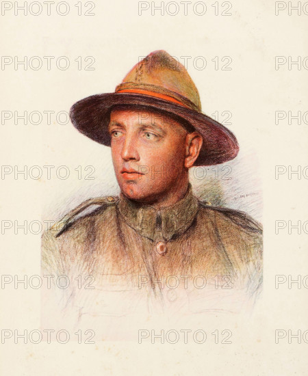 The Allies in World War I, British Empire, New Zealand Sergeant, Otago Regiment, NZEF (of Invercargill, New Zealand)., Historical, digitally restored reproduction from an original from the 19th century.