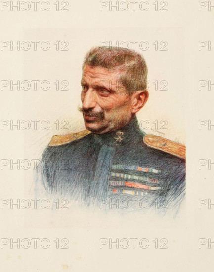 The Allies in World War I, Italy, Rear Admiral, Rear Admiral Grassi, naval attaché at the Italian embassy in Paris, historical, digitally restored reproduction from an original from the 19th century.