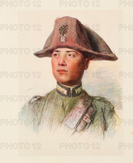 The Allies in the First World War, Italy, military policeman, carabineer, Gualco Giuseppe from Pozzolo Formigaro, province of Alexandria Piedmont, historical, digitally restored reproduction from an original from the 19th century.