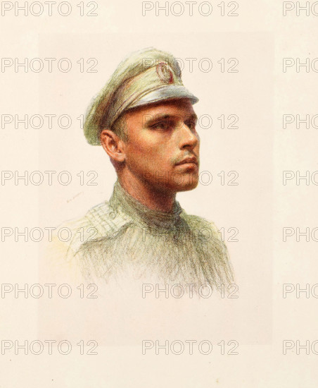 The Allies in World War I, Russia, Infantry Sergeant Basil Totmianine from Perm, Siberia, Historical, digitally restored reproduction from an original from the 19th century.