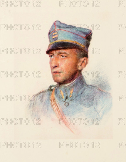 The Allies in World War I, Poland, Officer of the Military Justice - Lieutenant Stanislas Stein from Krakow, Historical, digitally restored reproduction from an original from the 19th century.