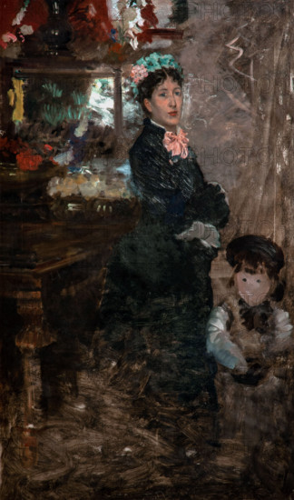 Giuseppe De Nittis 1846-1884 “Mrs. de Nittis with her son” 1875