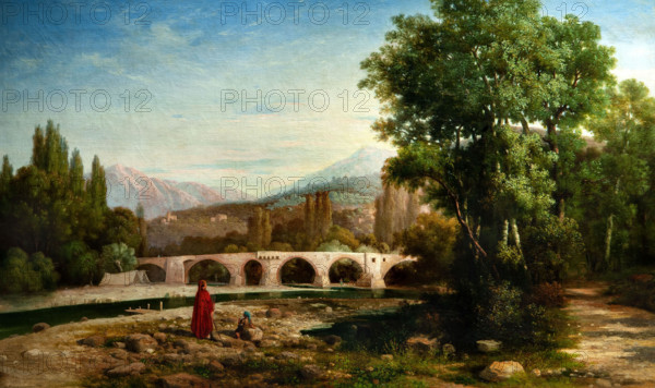 Tammar Luxorio 1825 x 1899 "The Entella between Sestri and Chiavari forms a beautiful river" 1863, 62 x 105 cm oil on canvas.