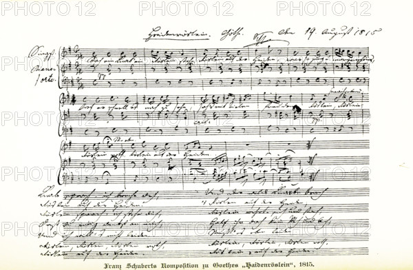 Franz Schubert's composition of Goethe's Haidenroslein.