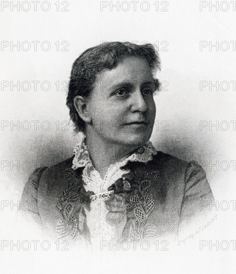 This late 19th-century illustration shows Helen Campbell The caption reads: Yours sincerely, Helen Campbell. It was engraved from a photograph expressly for this work: A.D. Worthington & Co. Publishers. Hartford. Conn. Helen Stuart Campbell (died 1918) was a social reformer, as well as a social reformer, and pioneer in the home economics field. In 1882, she published her book that became quite well know - Problem of the Poor - which was based on her work with the poor in New York City slums, including McAuley's Water Street Mission.