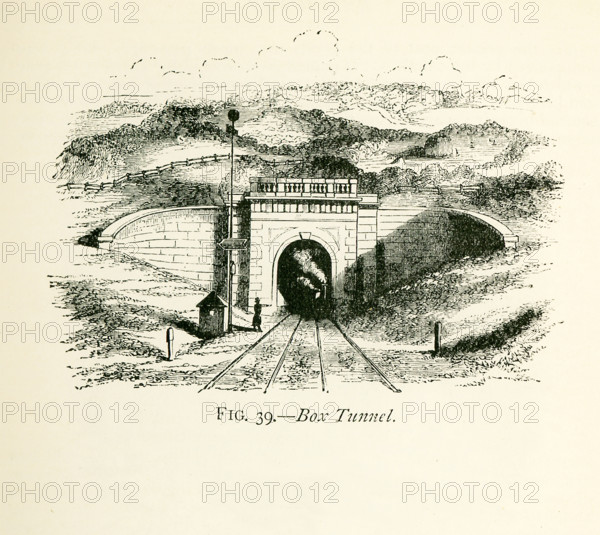 This illustration dates to the 1870s and shows the Box Tunnel in England, It was not for a timid engineer and led the way to other longer and longer tunnels.