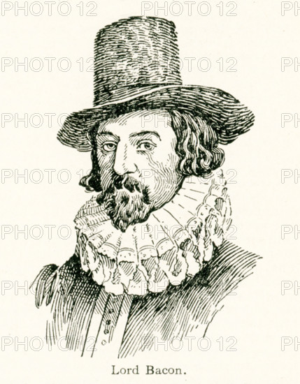 This illustration of Lord Bacon (1561-1626) dates to the early 1920s. Bacon was an English philosopher and statesman who served as Attorney General and as Lord Chancellor of England. Bacon has been called the father of empiricism. He is best known for his promotion of the scientific method.