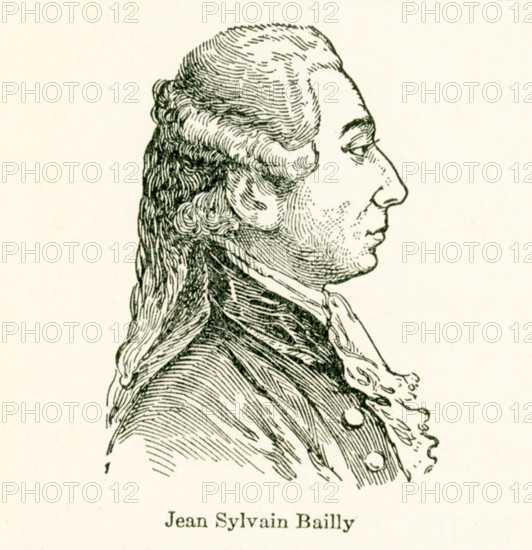 This illustration of Jean Sylvain Bailly (1736-1793) dates to the early 1920s. Jean Sylvain Bailly was a French astronomer, mathematician, freemason, and political leader of the early part of the French Revolution. He presided over the Tennis Court Oath, served as the mayor of Paris from 1789 to 1791, and was ultimately guillotined during the Reign of Terror.