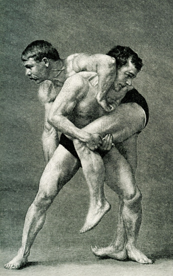 Physical characteristics of the athlete. Harvard wrestlers from the class of 1888. One age 22 and the other age 19.