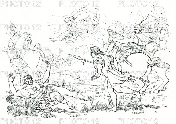 This 1860s illustration shows the conversion of St Paul.The conversion of Paul the Apostle (also known as The Road to Damascus event), was, according to the New Testament, an event in the life of Paul the Apostle that led him to cease persecuting early Christians and to become a follower of Jesus. It is normally dated to AD 34-37.