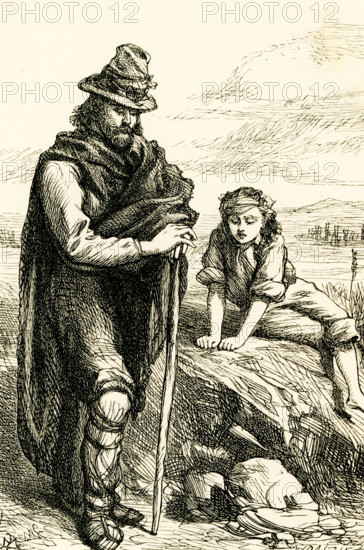 This illustration of ""Italian Peasants"" is taken from Charles Dickens' work published in 1869 and titled ""Pictures from Italy."".