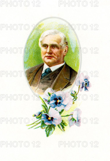 Phillips Brooks (1835-1893) was an American Episcopalian clergyman. He served as a preacher at Trinity Church in Boston Massachusetts from 1869 to 1891 and was very influential in the community at large. In 1891, he became the Episcopalian bishop of Massachusetts. He wrote the well known hymn ""O Little Town of Bethlehem."" This image is from the small book Pansies by Phillips Brooks  and dates to around 1908.