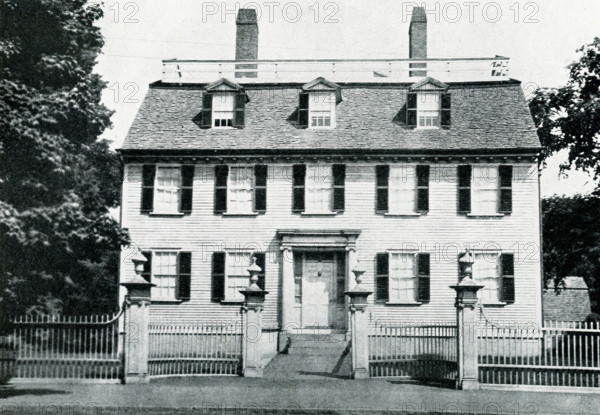 The 1920 caption reads: ""Ropes House 1719 Salem, Massachusetts."" The Ropes Mansion, also called Ropes Memorial, is a Georgian Colonial mansion located at 318 Essex Street, located in the McIntire Historic District in Salem, Massachusetts. It is now operated by the Peabody Essex Museum and open to the public. The house was built for Samuel Barnard, a merchant.