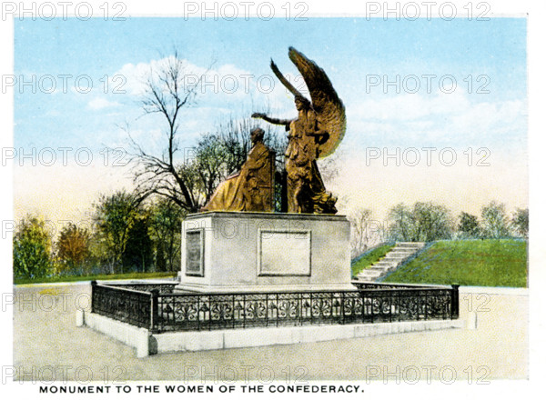 Columbia South Carolina 1918.  Hotel Jerome. Monument to Women of the Confederacy  Irwin Park at Columbia Water Works.