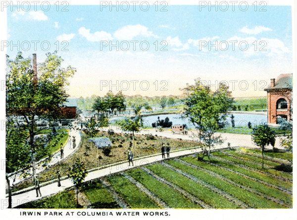 Columbia South Carolina 1918.    Irwin Park at Columbia Water Works.