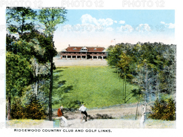 Columbia South Carolina 1918.  State Capitol Ridgewood Country Club and Golf Links  Governor's Mansion.