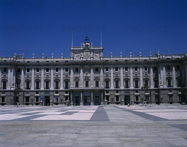 SPAIN, Madrid State, Madrid, Royal Palace. Frontage view
