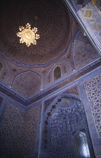 UZBEKISTAN , Samarkand, "Interior dome and walls of the Gur Emir monument, built by Tamerlan as a Tomb for his son  "