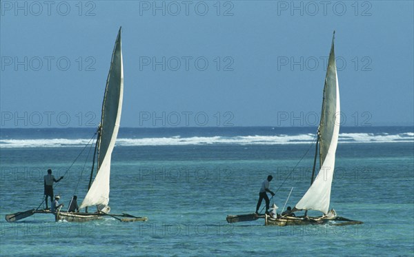 ZANZIBAR, Boats, Dhows off Zanzibar Coast