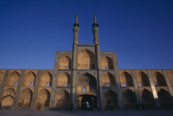 IRAN,   , Yazd, Amir Chakmagh Complex. General view of the facade