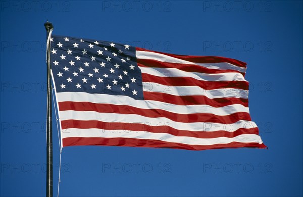 USA, New York , Flags, American Stars and Stripes flag.