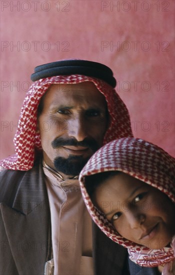 QATAR, People, Portrait of a Bedouin man and woman