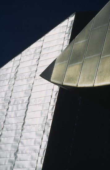 ENGLAND, Manchester, Architectural detail of the Lowry Arts Centre
