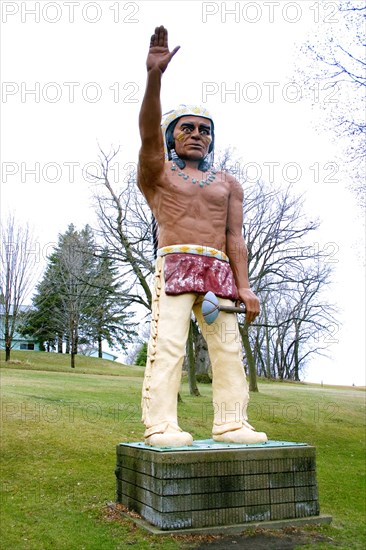 USA, Minnesota, Battle Lake, Chief Wenonga Statue site of an Indian battle in the 1790's.