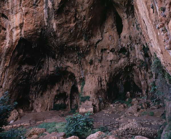 ITALY, Sicily, "Caves known as Grotta dell Uzzo. Zingaro Nature Reserve, North East of Trapani Town."