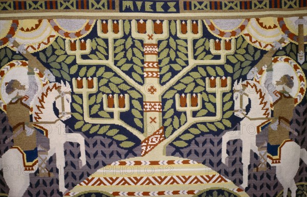 LATVIA, Riga, Detail of Knights Tapestry