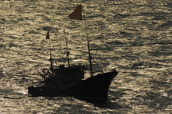 CHINA, Zhejiang, Sea, Chinese fishing boats in the East China Sea