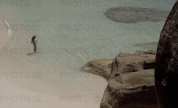 AUSTRALIA, Queensland, Fitzroy Island, "Reading a Book, Nudie Beach, Fitzroy Island  "