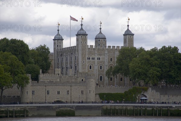 ENGLAND, London, The Tower of London seen across the river Thames.