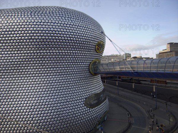 ENGLAND, West Midlands, Birmingham, Exterior of Selfridges department store in the Bullring shopping centre. Elevated walkway to carpark.