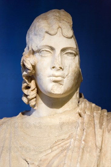 ITALY, Lazio, Rome, Capitoline Museum Palazzo Dei Conservatore Copy in Pentelic marble of a statue of Greek Goddess Demetra or Demeter the goddess of fertility and bringer of seasons worshipped at Eleusis from the 5th Century