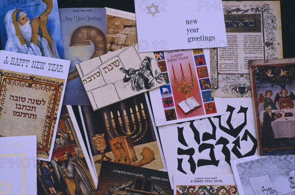 ENGLAND, Religion, Judaism, Jewish New Year cards.